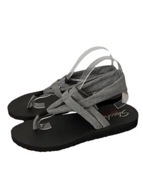 Skechers Yoga Foam Gray Slingback Sandals Size 10